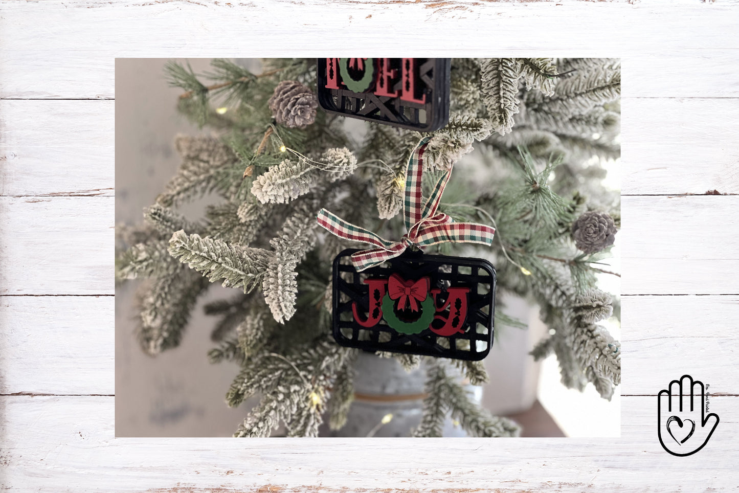 Faux Basket Christmas Ornament