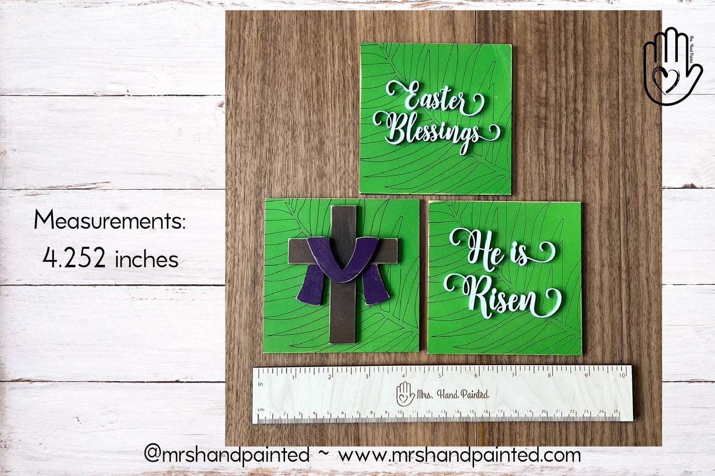 Easter Blessings Interchangeable Signs - Laser Cut Wood Painted