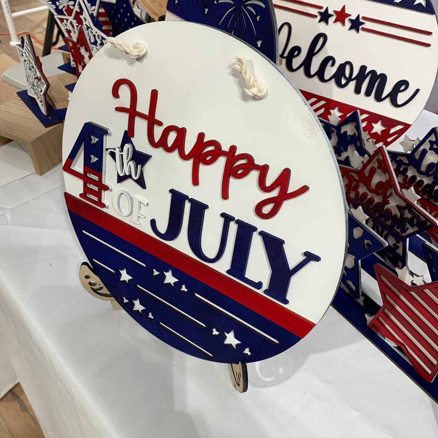 4th of July ~ America ~ Patriotic Door Hanger Signs