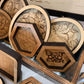 Decorative Engraved Wood Trays and Trinket Dishes