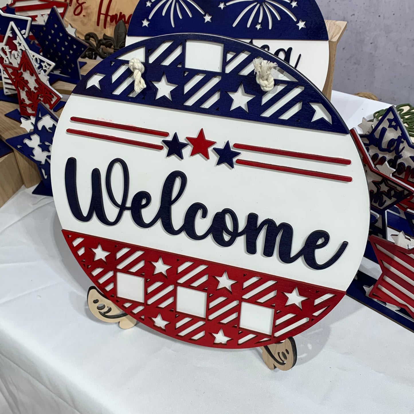 4th of July ~ America ~ Patriotic Door Hanger Signs