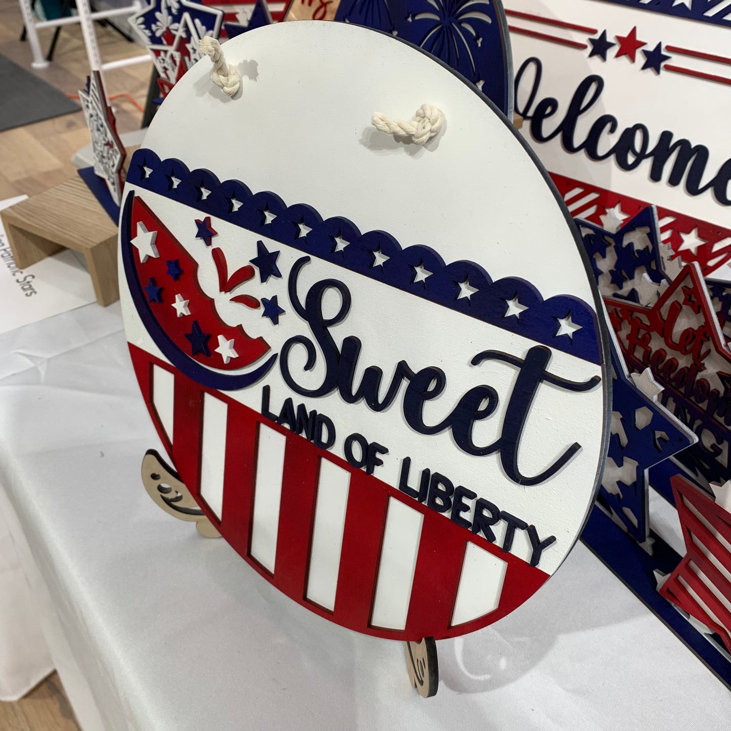 4th of July ~ America ~ Patriotic Door Hanger Signs