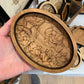 Decorative Engraved Wood Trays and Trinket Dishes