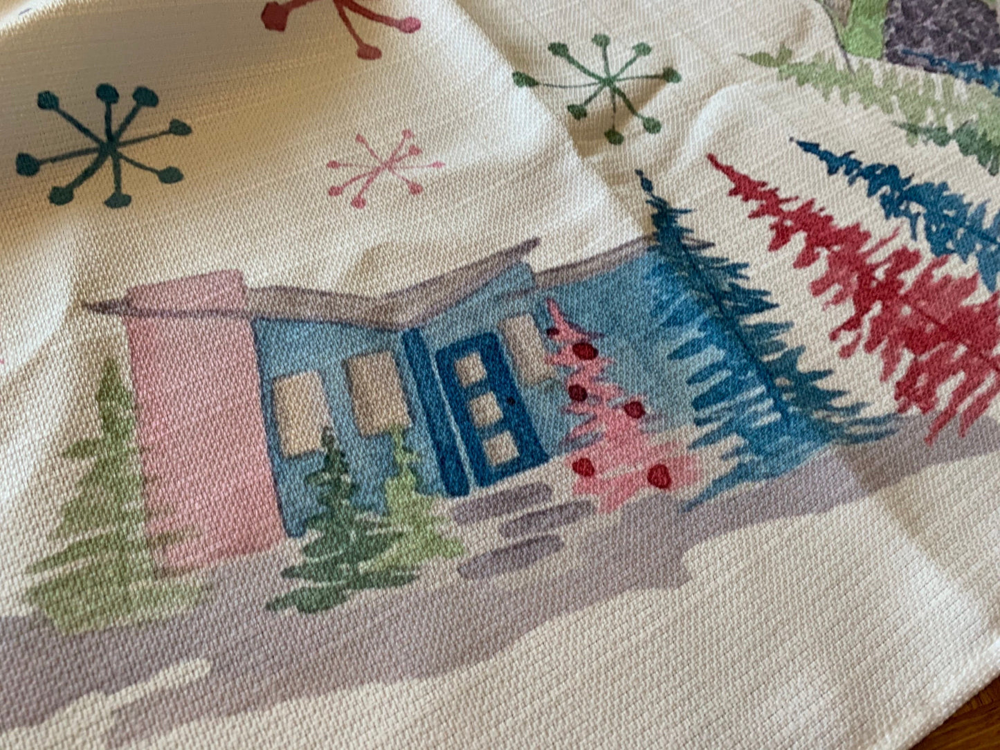 Retro Putz Houses - Home For The Holidays - Christmas Tree Skirts